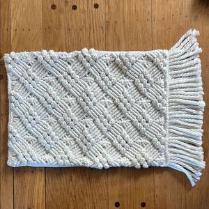 Boho White Throw Pillow Cover